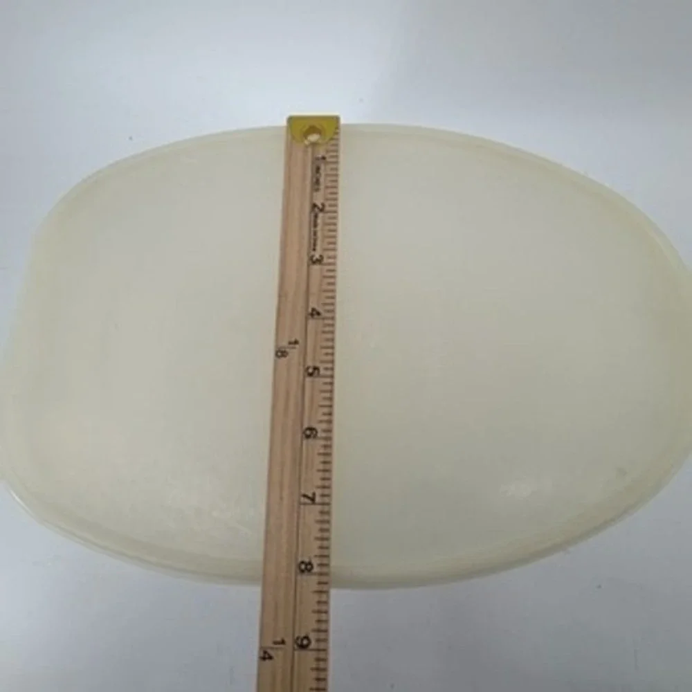 Vintage Tupperware Ham Keeper Oval Food Storage Container with Rack Almond 794